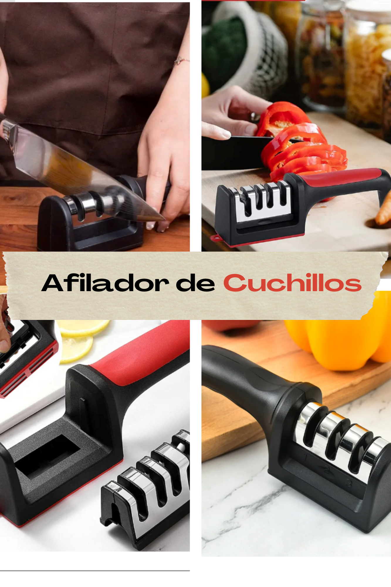 Afilador de Cuchillos Inoxidable
