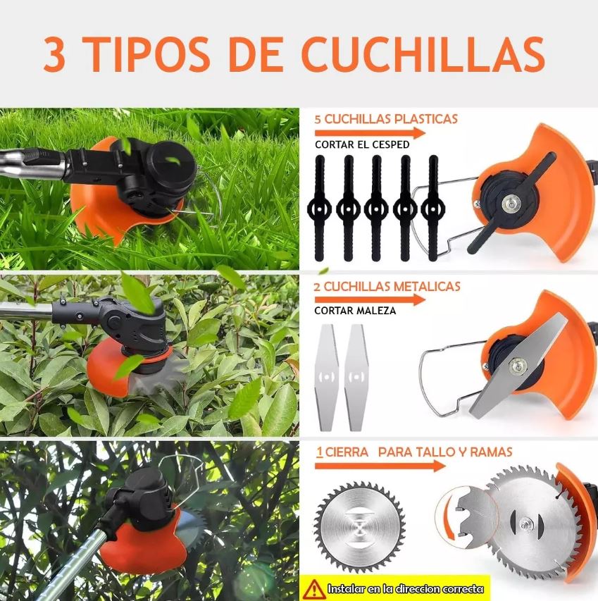 Guadaña Podadora de Cesped 2Baterias 48v